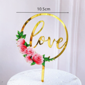 Kuchen Topper Blumen «Love»